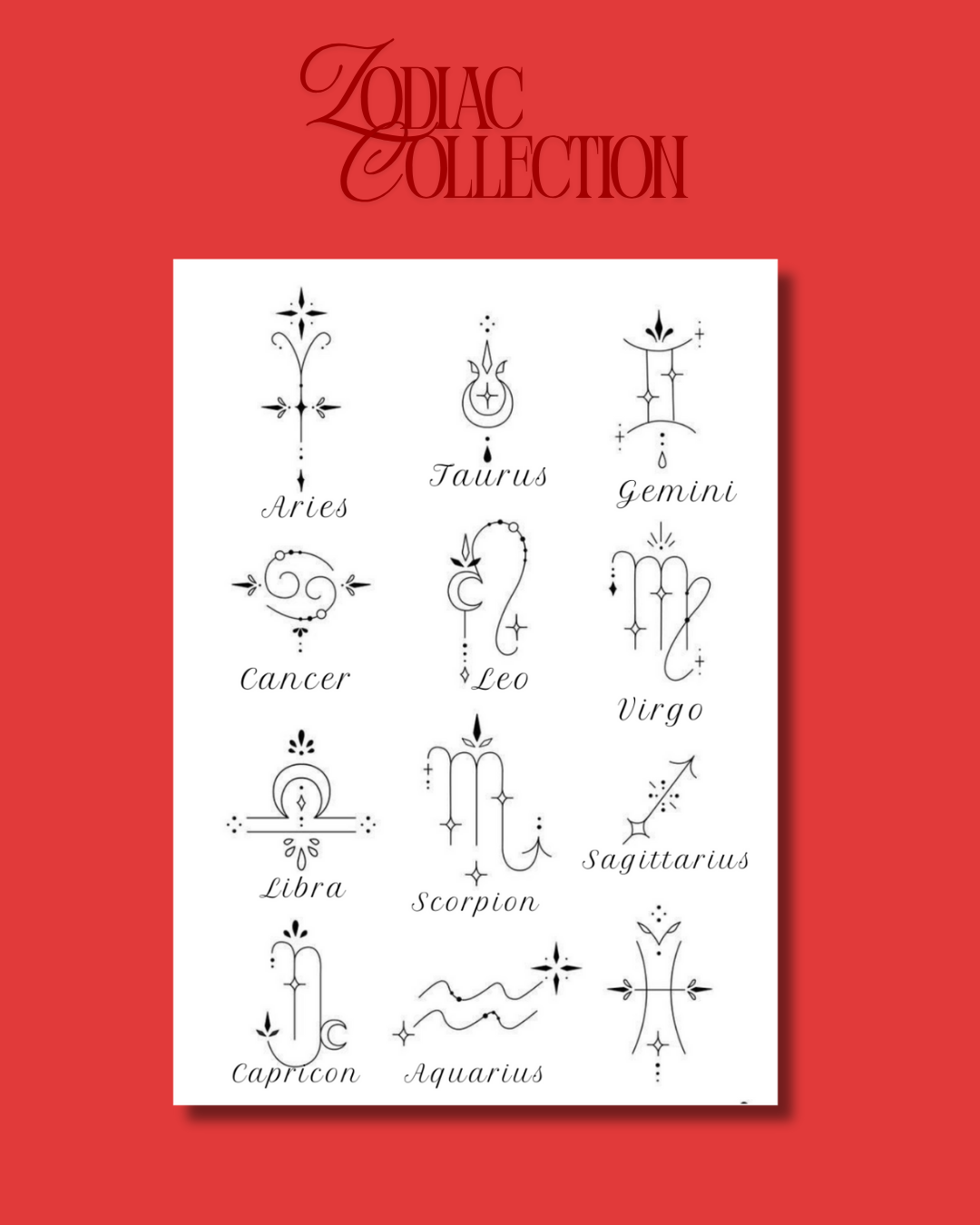 Zodiac Collection Semi-Temporary