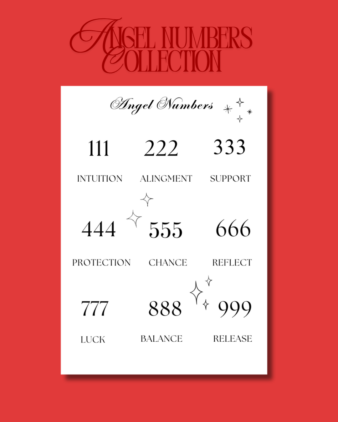 Angel Numbers Collection Semi-Temporary